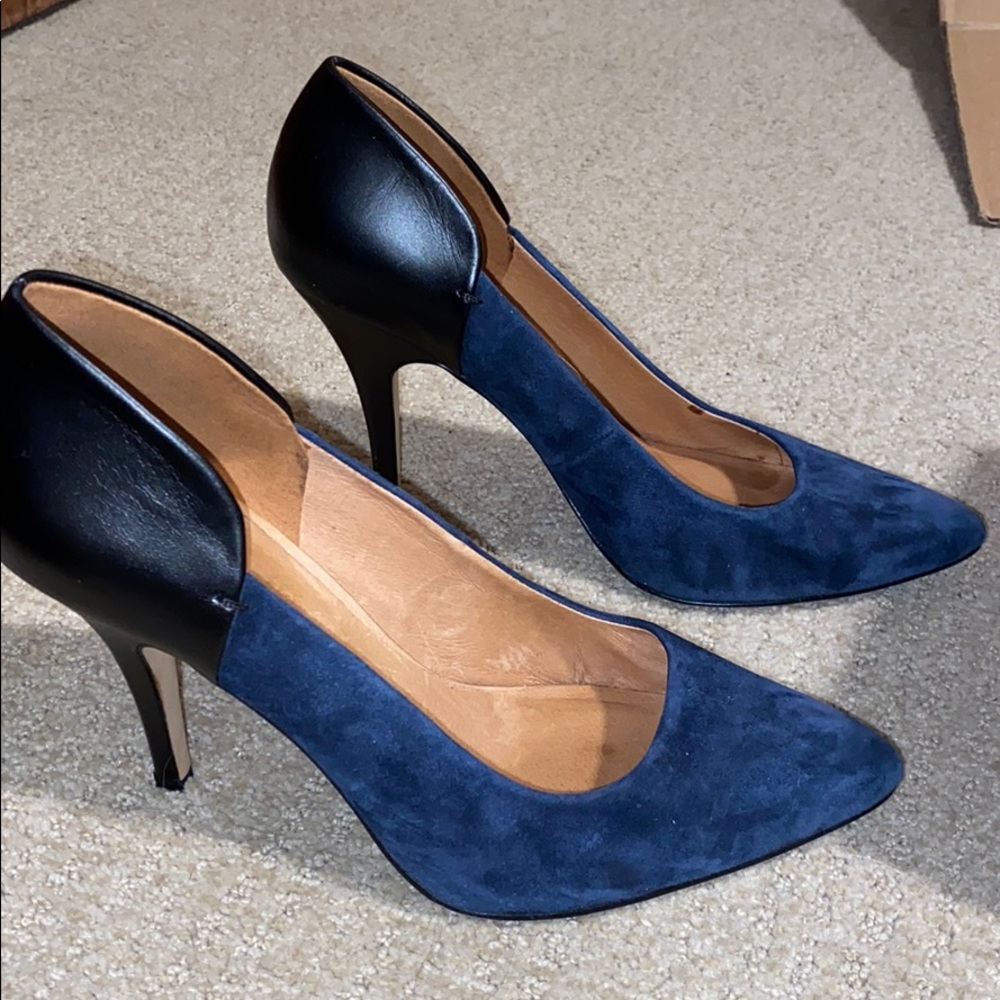 Black & blue Madewell heels